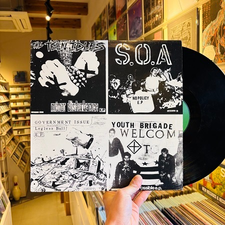 TEEN IDLES / STATE OF ALERT / GOVERNMENT ISSUE / YOUTH BRIGADE // Four Old 7"s On A 12" LP(USED)