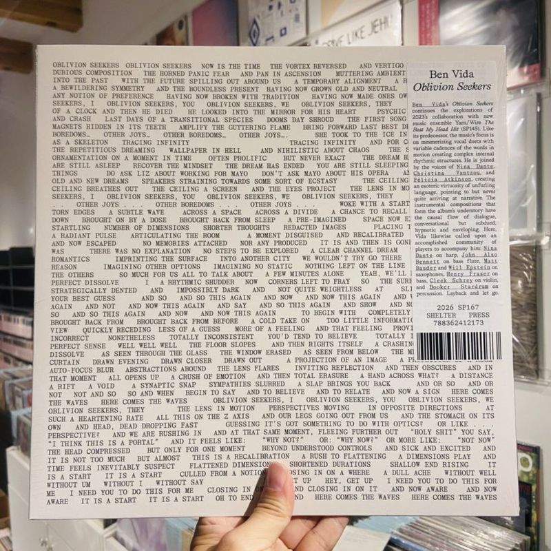 BEN VIDA / Oblivion Seekers LP