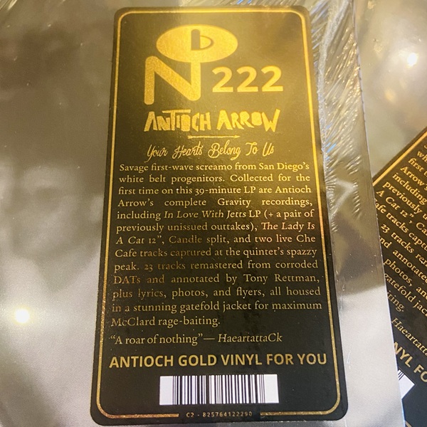 ANTIOCH ARROW / Your Hearts Belong To Us LP(GOLD)