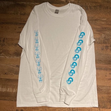 STIFFSLACK / stiffslack LOGO+SS kun Longsleeve Tee (WHITE/BLUE)