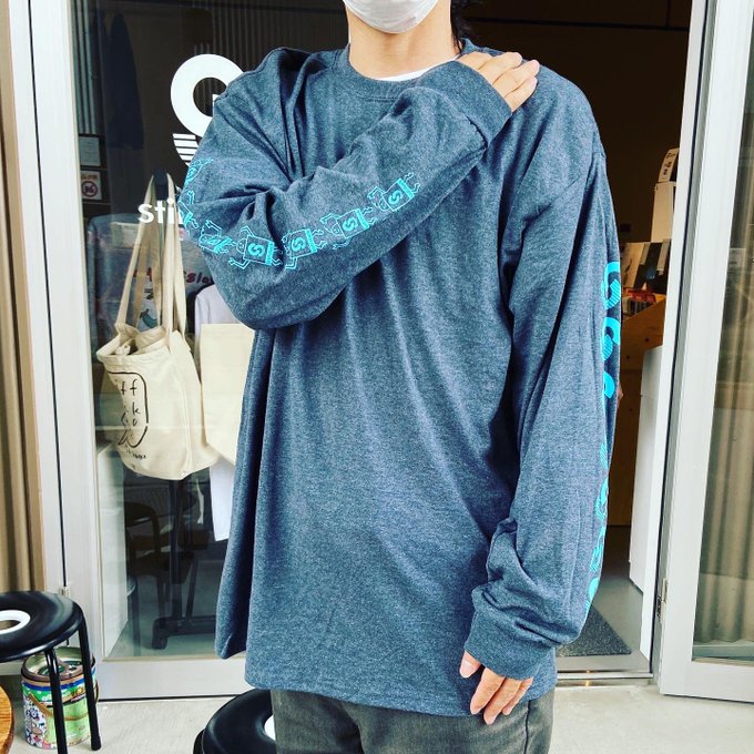 STIFFSLACK / stiffslack LOGO+SS kun Longsleeve Tee (GRAY/BLUE)