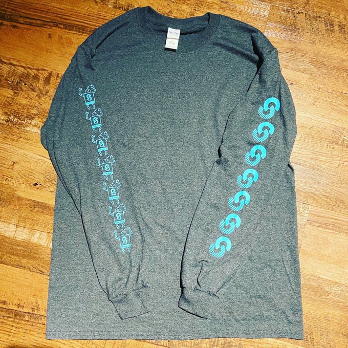 STIFFSLACK / stiffslack LOGO+SS kun Longsleeve Tee (GRAY/BLUE)