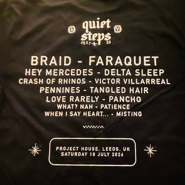 QUIET STEPS / Memorial TEE T-SHIRT (BLACK)