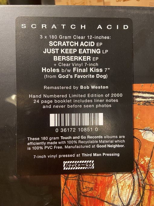 SCRATCH ACID / Sctatch Acid Box Set  3xLP+7"+BOOK BOX