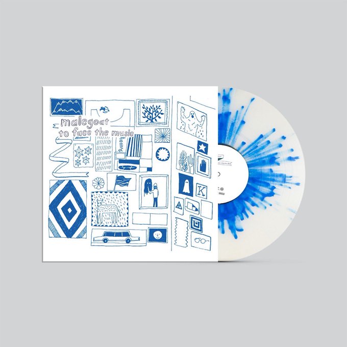 malegoat / to face the music (2025 remaster) LP(WHITE+BLUE SPLATTER)+MP3