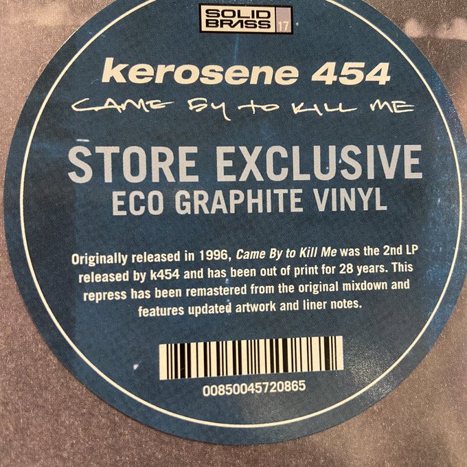 KEROSENE 454 / Came By To Kill Me  LP(ECO COLOR)