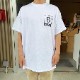 STIFFSLACK / SS LOGO TOP AND BACK tee (WHITE+BLACK)