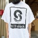 STIFFSLACK / SS LOGO TOP AND BACK tee (WHITE+BLACK)