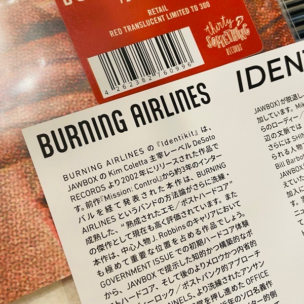 BURNING AIRLINES / Identikit LP(RED)+OBI