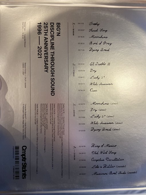 BIG'N / Discipline Through Sound 25  2xLP