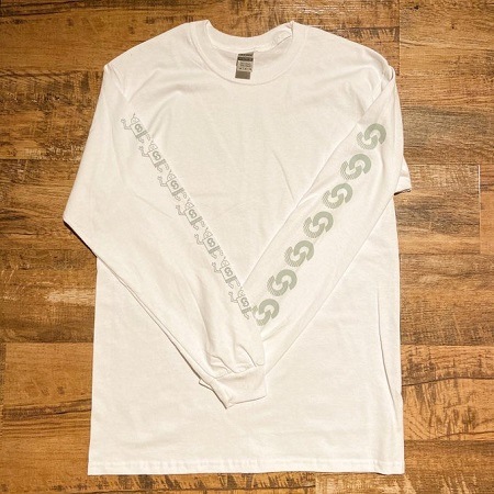 STIFFSLACK / stiffslack LOGO+SS kun Longsleeve Tee  (WHITE/DARK LIGHT GREEN?)