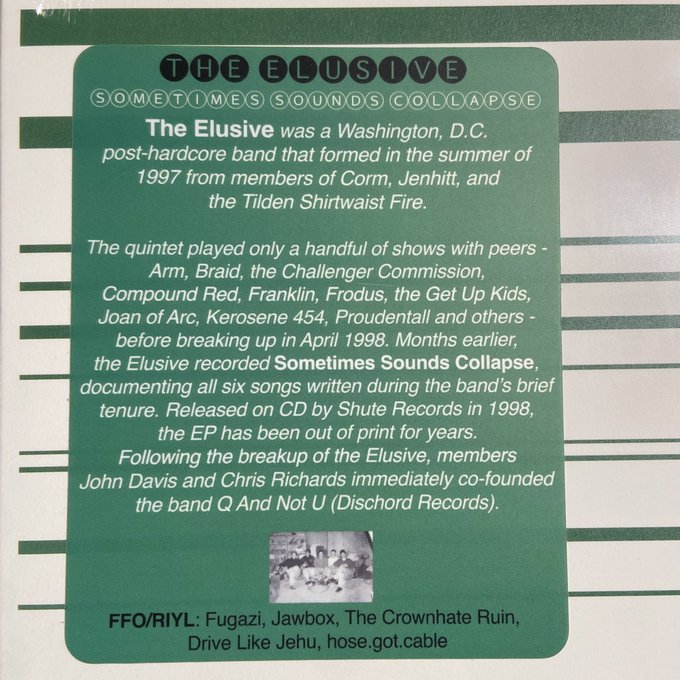 THE ELUSIVE / Sometimes Sounds Collapse LP+MP3