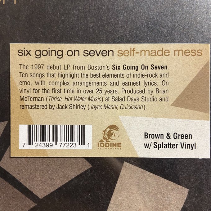SIX GOING ON SEVEN / Self-Made Mess LP(SPLATTER)