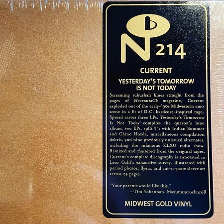 CURRENT / Yesterday's Tomorrow Is Not Today 3xLP  BOX