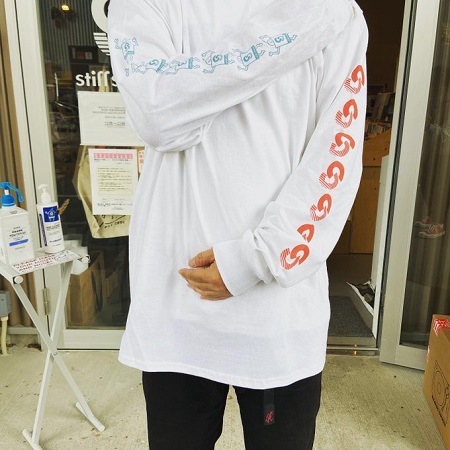 STIFFSLACK / stiffslack LOGO+SS kun Longsleeve Tee (WHITE+2colors print)