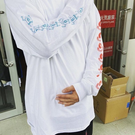 STIFFSLACK / stiffslack LOGO+SS kun Longsleeve Tee (WHITE+2colors print)
