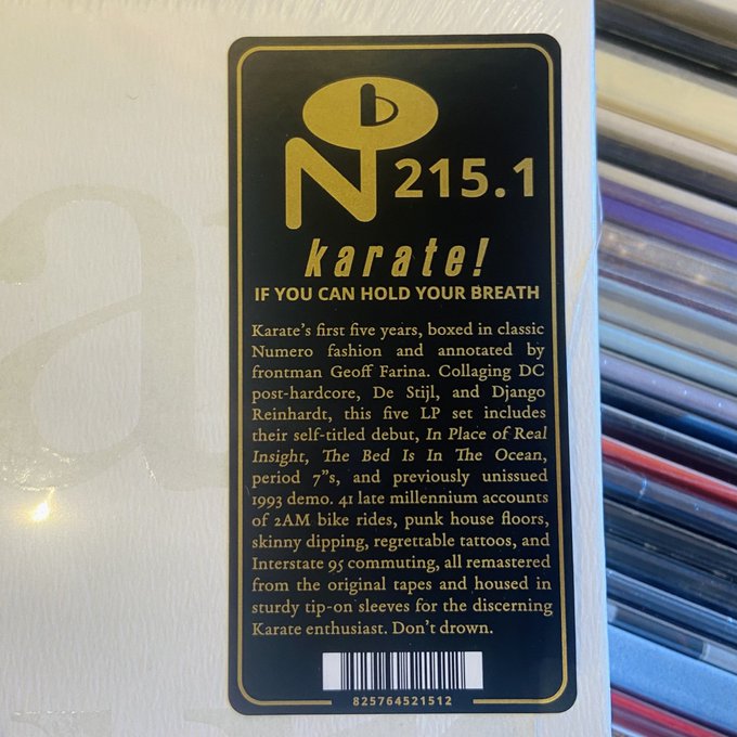 KARATE / If You Can Hold Your Breath 5xLP BOX