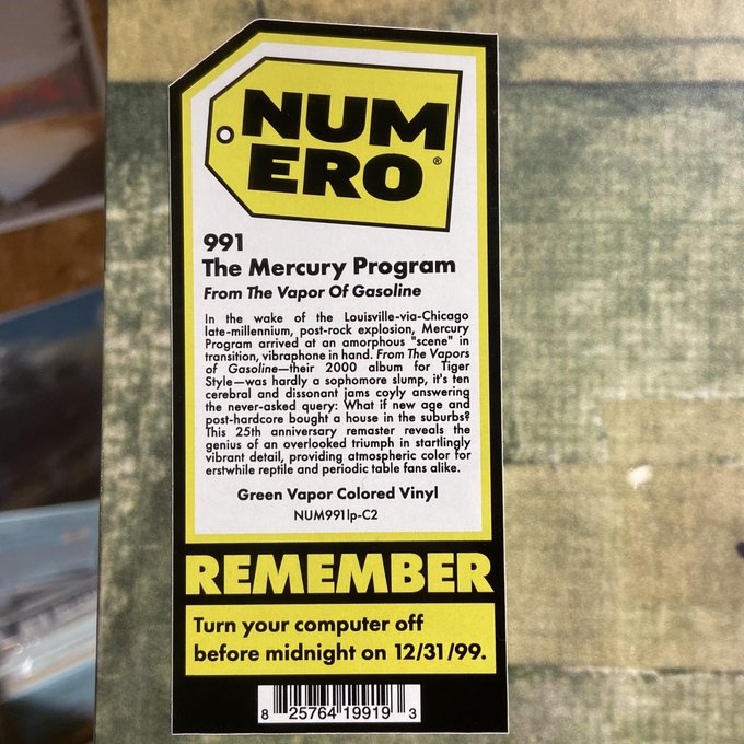 THE MERCURY PROGRAM / From The Vapor Of Gasoline LP(GREEN)