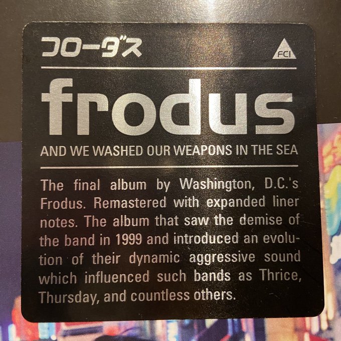 FRODUS / And We Washed Our Weapons In The Sea  LP(RED)