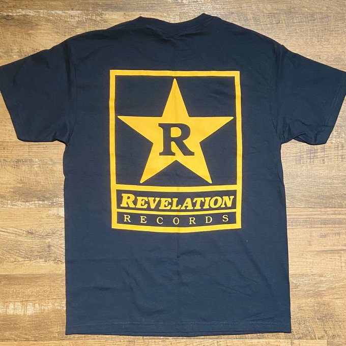 REVELATION / Logo T-SHIRTS (NAVY/YELLOW)