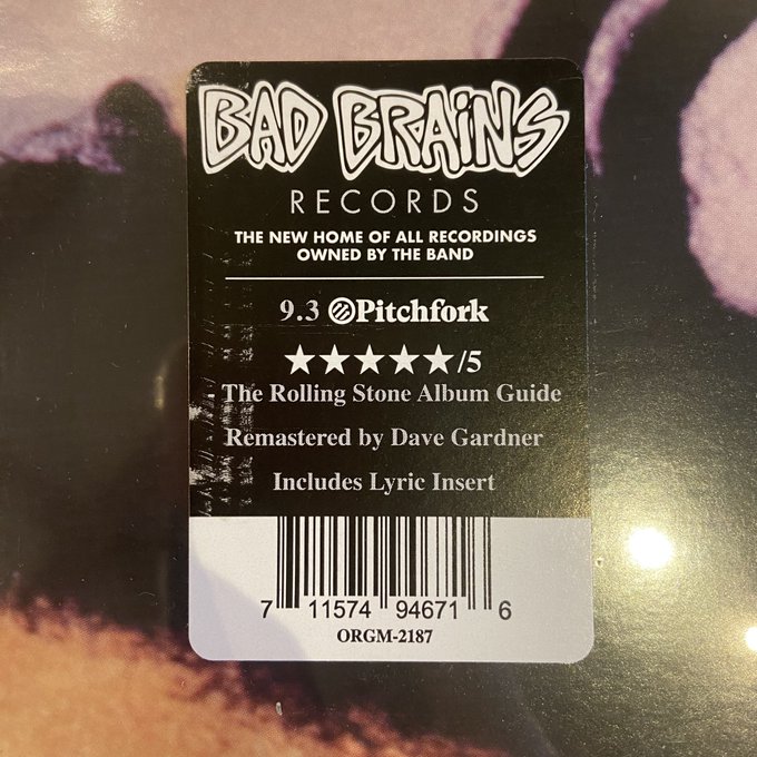 BAD BRAINS / I Against I  LP