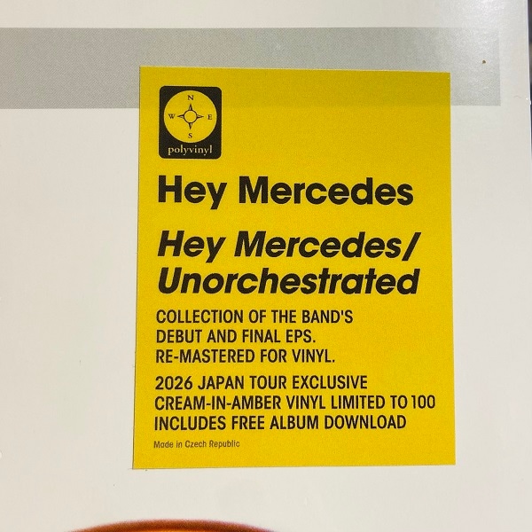 HEY MERCEDES / Hey Mercedes/Unorchestrated (Japan Exclusive) LP(CREAM)+MP3