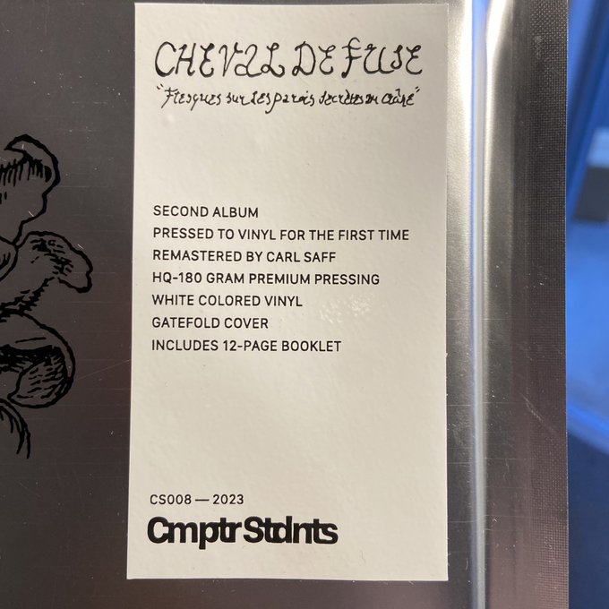 CHEVAL DE FRISE / Fresques Sur Les Parois Secretes Du Crane  LP(WHITE)