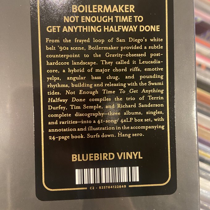 BOILERMAKER / Not Enough Time To Get Anything Halfway Done  4xLP BOX(BLUE)
