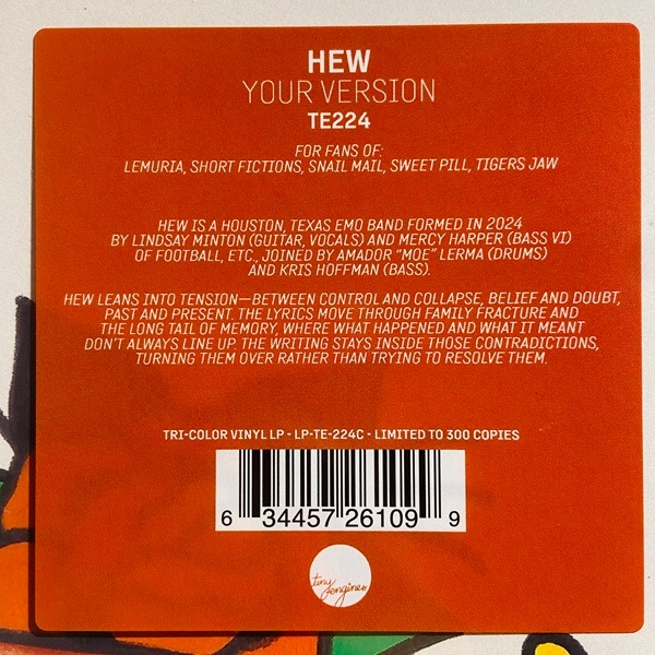 HEW / Your Version LP(TRICOLORE)