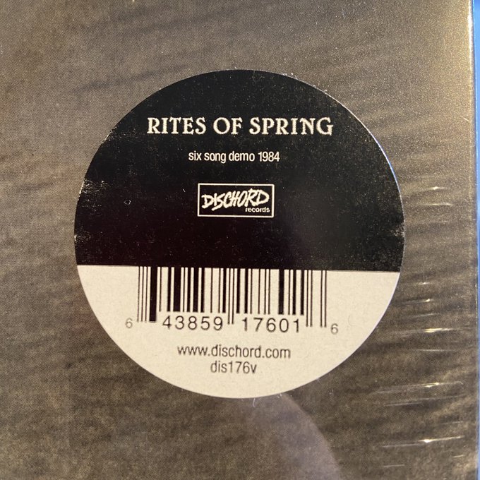 RITES OF SPRING / 6 Song Demo  10"