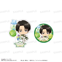 進撃の巨人　リヴァイ　缶バッジ　アクリルスタンド　タワレコ 進撃の巨人 リヴァイ 缶バッジ アクスタ タワレコ TVアニメ