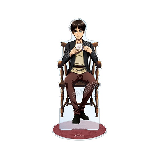 進撃の巨人 描き下ろしイラスト特大アクリルスタンド ティータイムver エレン 予約 進撃の巨人 Star Mine Online Store