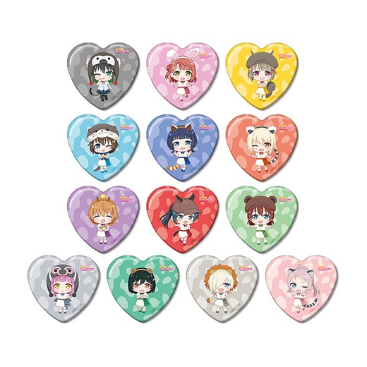 ラブライブ虹ヶ咲　優木せつ菜韓国限定ANIPLUSハート型バッジセット ラブライブ虹ヶ咲優木せつ菜韓国限定ANIPLUSハート型バッジセット