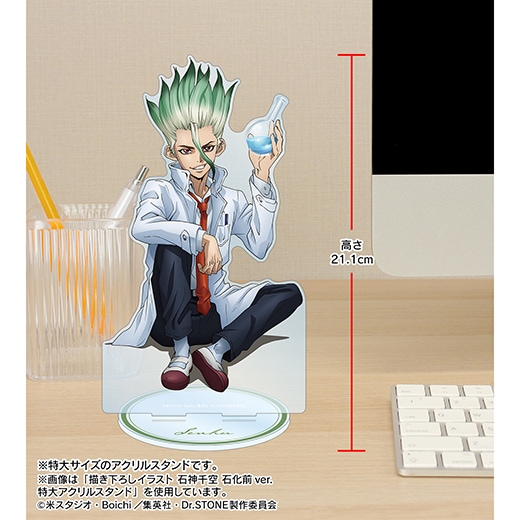 Dr.STONE 西園寺羽京 石化前ver. BIGアクリルスタンド Amazon.co.jp: Dr.STONE 描き下ろしイラスト 西園寺羽京 石化前