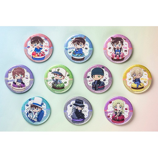名探偵コナン」キラキラ缶バッジ（マカロンver.）【BOX】【予約