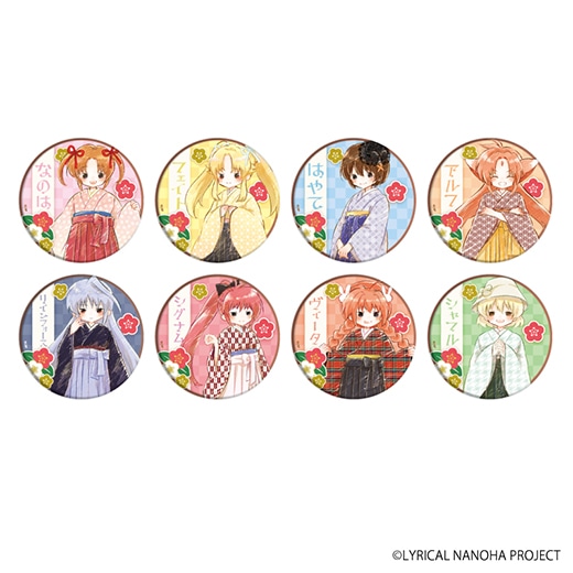魔法少女リリカルなのはシリーズ」缶バッジブラインド/レトロアート