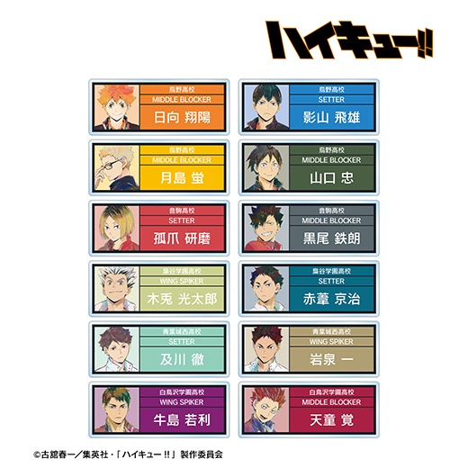アニメ『ハイキュー!!』 トレーディング Ani-Art 第5弾 アクリルネーム