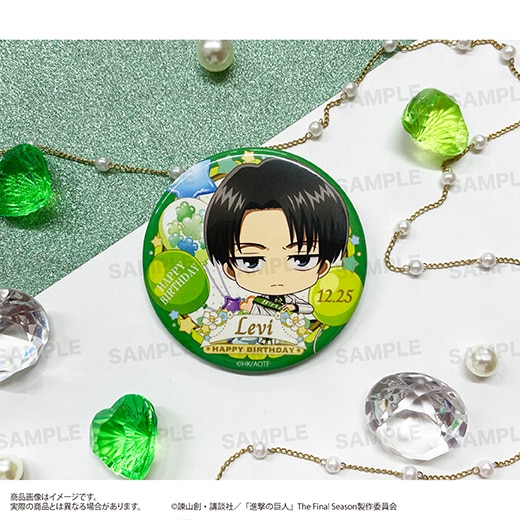進撃の巨人 バースデー WIT アクリルスタンド 缶バッジ リヴァイ 進撃の巨人Re:lightingリヴァイBirthday トレーディング缶バッジ