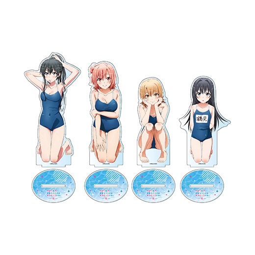 ミ*い様 アクリルスタンド 水着キャラクター 3人セット　俺ガイル 俺ガイル 描き下ろしイラスト”スクール水着 ver”のグッズ 12月発売!