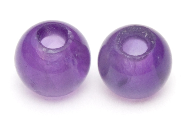 【丸ビーズ】アメジスト 6mm (2.5mm穴) 10粒セット売り