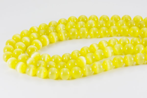 【丸ビーズ】キャッツアイ(人工) 4mm