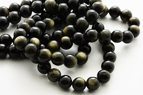 丸ビーズ】ゴールデンオブシディアン 6mm | すべての商品