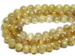 【丸ビーズ】ルチルクォーツ (6A) 12mm