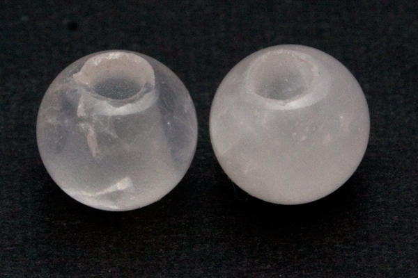 【丸ビーズ】ローズクォーツ 6mm (2.5mm穴) 10粒セット売り
