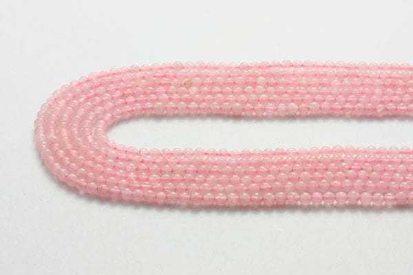 【丸ビーズ】ローズクォーツ(2A) 2mm