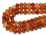【丸ビーズ】天然カーネリアン (ST) 12mm