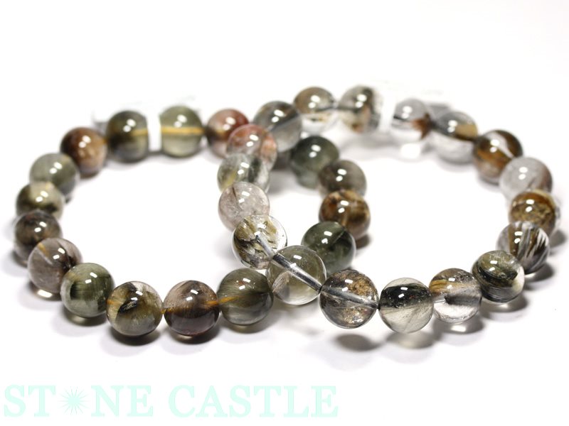 ☆高品質☆【ブレスレット】プラチナルチルクォーツ (2A) (約12～12.5