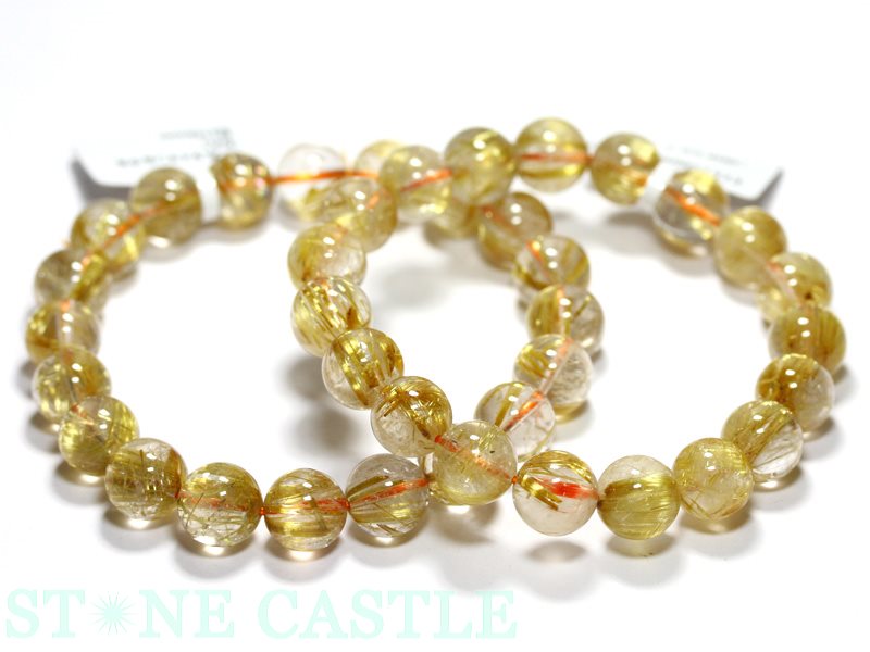 ☆高品質☆【ブレスレット】極太タイチンルチルクォーツ (6A ☆高品質☆【ブレスレット】極太タイチンルチルクォーツ (6A