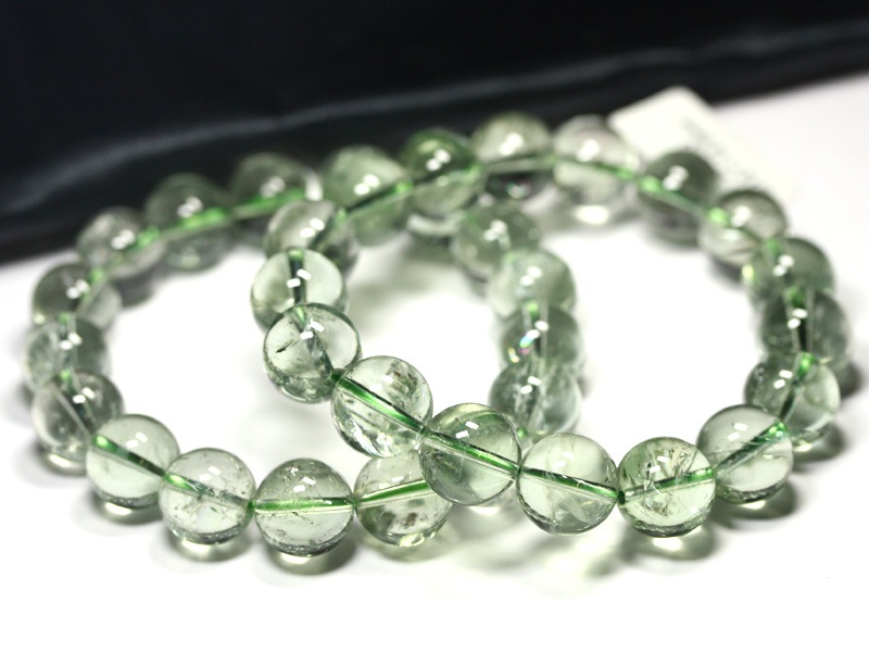 ☆高品質☆【ブレスレット】アイリスグリーンアメジスト (3A) (約13