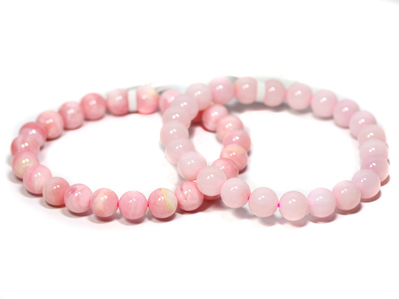 ☆高品質☆【ブレスレット】ピンクオパール (4A) (約8〜8.5mm)